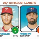 Zack Wheeler, Robbie Ray 2022 Topps Heritage #61 Phillies, Blue Jays Baseball Card Zack Wheeler, Robbie Ray 2022 Topps Heritage #61 Phillies, Blue Jays Baseball Card
