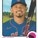 Eduardo Escobar 2022 Topps Heritage #538 New York Mets Baseball Card Eduardo Escobar 2022 Topps Heritage #538 New York Mets Baseball Card