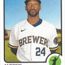 Andrew McCutchen 2022 Topps Heritage #508 Milwaukee Brewers Baseball Card