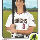 Cole Tucker 2022 Topps Heritage #673 Arizona Diamondbacks Baseball Card