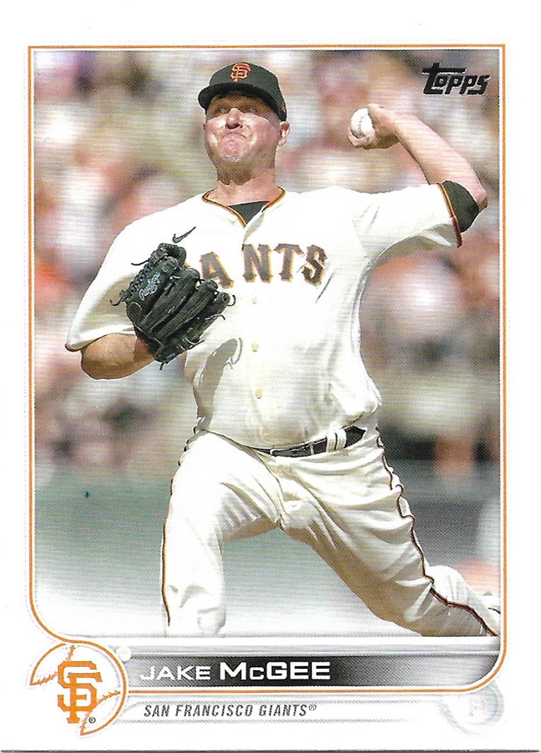 Jake McGee 2022 Topps Update #US63 San Francisco Giants Baseball Card