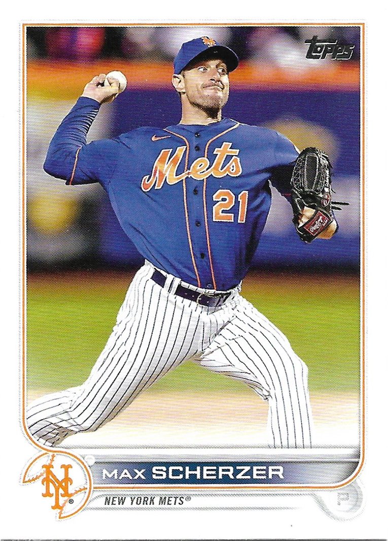 Max Scherzer 2022 Topps Update #US1 New York Mets Baseball Card