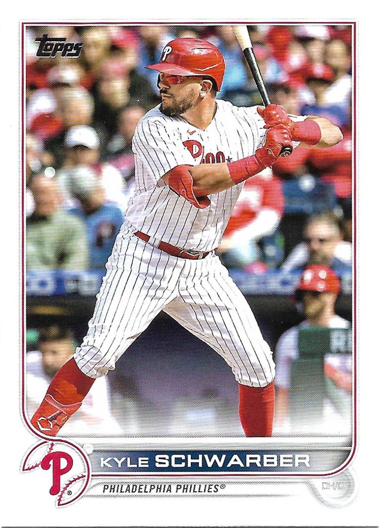 Kyle Schwarber 2022 Topps Update #US88 Philadelphia Phillies Baseball Card
