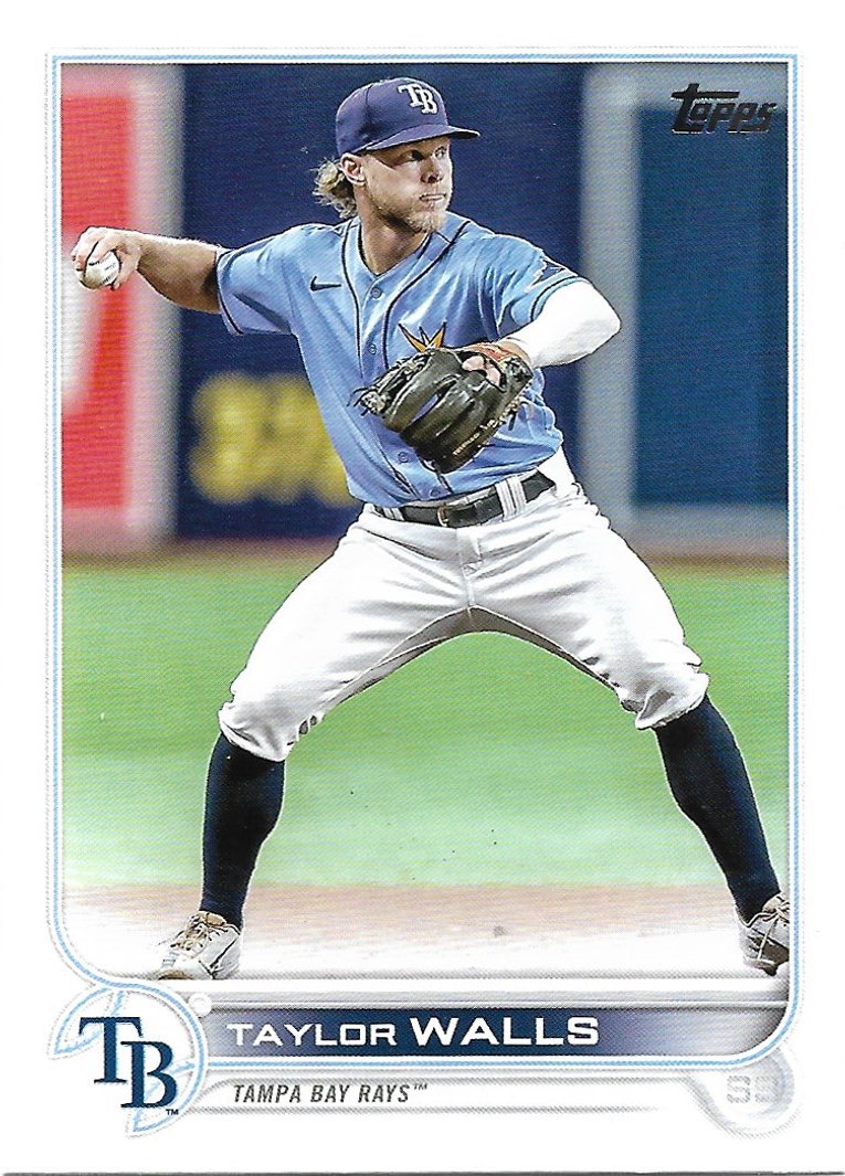 Taylor Walls 2022 Topps Update #US108 Tampa Bay Rays Baseball Card