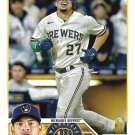 Willy Adames 2023 Topps #106 Milwaukee Brewers Baseball Card Willy Adames 2023 Topps #106 Milwaukee Brewers Baseball Card