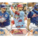 Pete Alonso, Paul Goldschmidt, Francisco Lindor 2023 Topps #240 Mets, Cardinals Baseball Card Pete Alonso, Paul Goldschmidt, Francisco Lindor 2023 Topps #240 Mets, Cardinals Baseball Card
