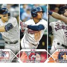 Aaron Judge, Jose Ramirez, Kyle Tucker 2023 Topps #241 Yankees, Guardians, Astros Baseball Card Aaron Judge, Jose Ramirez, Kyle Tucker 2023 Topps #241 Yankees, Guardians, Astros Baseball Card