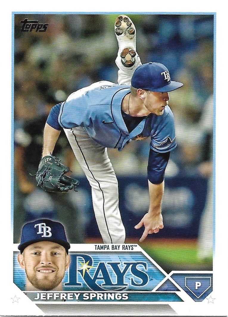 Jeffrey Springs 2023 Topps #12 Tampa Bay Rays Baseball Card