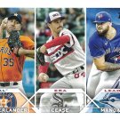 Justin Verlander, Dylan Cease, Alek Manoah 2023 Topps #311 Astros, White Sox, Baseball Card Justin Verlander, Dylan Cease, Alek Manoah 2023 Topps #311 Astros, White Sox, Baseball Card