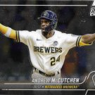 Andrew McCutchen 2022 Topps Stadium Club Chrome #285 Milwaukee Brewers Baseball Card Andrew McCutchen 2022 Topps Stadium Club Chrome #285 Milwaukee Brewers Baseball Card
