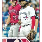 Vladimir Guerrero Jr., Mike Trout 2023 Topps #396 Baseball Card Vladimir Guerrero Jr., Mike Trout 2023 Topps #396 Baseball Card