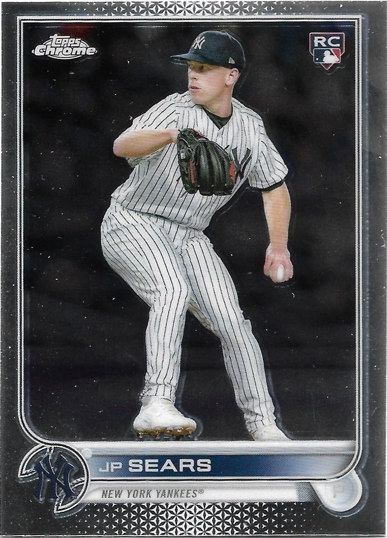 JP Sears 2022 Topps Chrome Update Rookie #USC110 New York Yankees Baseball Card