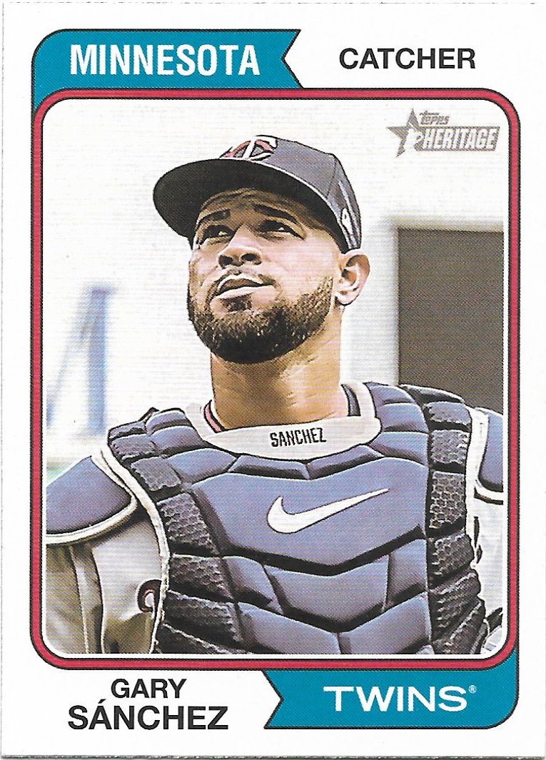 Gary Sanchez 2023 Topps Heritage #122 Minnesota Twins Baseball Card