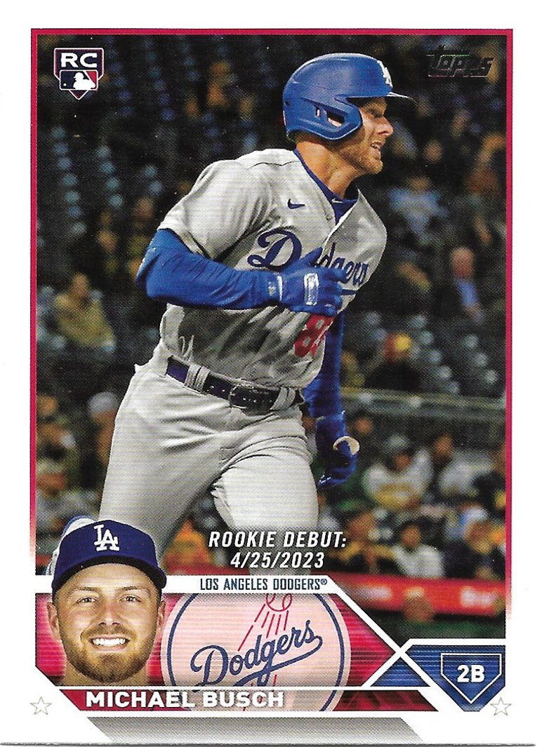 Michael Busch 2023 Topps Update Rookie Debut #US66 Los Angeles Dodgers ...