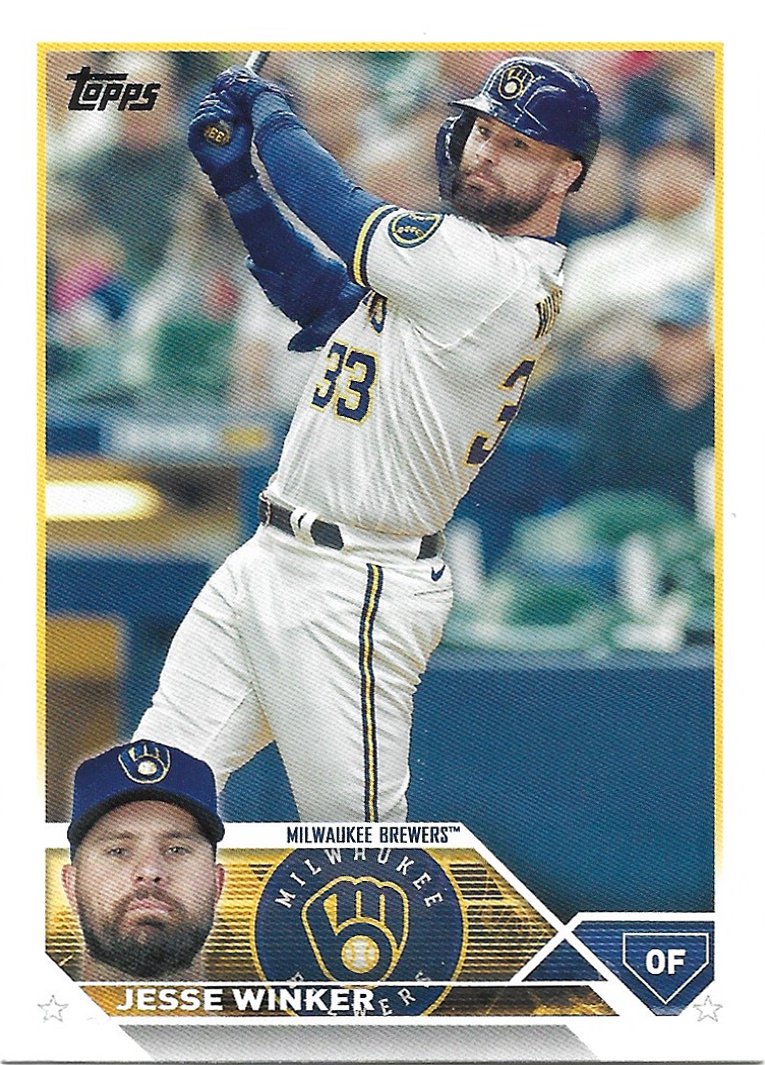 Jesse Winker 2023 Topps Update #US319 Milwaukee Brewers Baseball Card