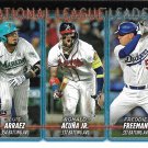 Luis Arraez, Ronald Acuna Jr., Freddie Freeman 2024 Topps #206 Baseball Card