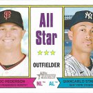 Joc Pederson, Giancarlo Stanton 2023 Topps Heritage #337 Giants Yankees Baseball Card Joc Pederson, Giancarlo Stanton 2023 Topps Heritage #337 Giants Yankees Baseball Card