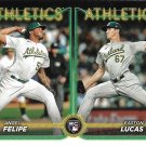 Angel Felipe, Lucas Easton 2024 Topps Update Rookie #US306 Oakland Athletics Baseball Card