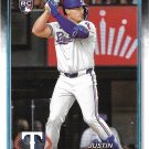 Justin Foscue 2024 Topps Update Rookie #US296 Texas Rangers Baseball Card