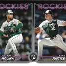 Anthony Molina, Evan Justice 2024 Topps Update Rookie #US270 Colorado Rockies Baseball Card