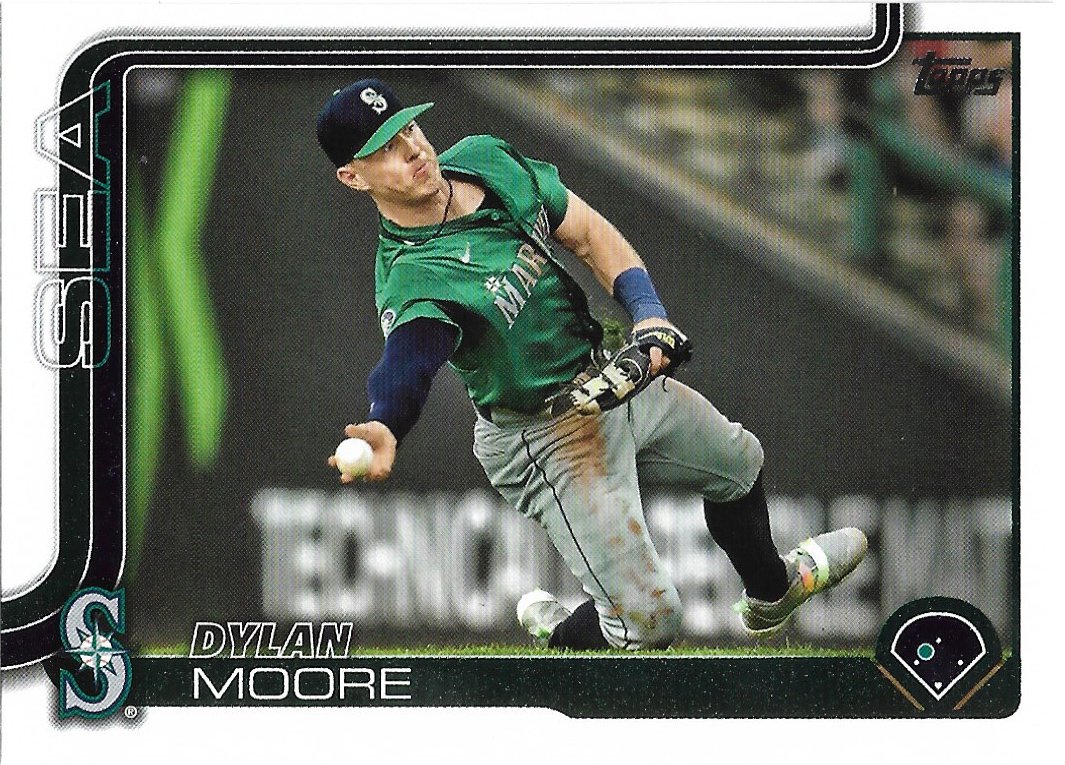 Dylan Moore 2025 Topps #105 Seattle Mariners Baseball Card