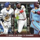 Shohei Ohtani, Marcell Ozuna, Kyle Schwarber 2025 Topps #144 Dodgers, Braves, Phillies Baseball Card