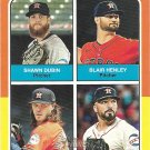 Shawn Durbin, Blair Henley, Spencer Arrighetti, Nick Hernandez 2024 Topps Heritage #619 Card