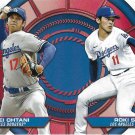 Shohei Ohtani, Roki Sasaki 2025 Topps Dynamic Duos #DD-15 Los Angeles Dodgers Baseball Card