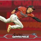 Andres Gimenez 2024 Topps Stadium Club Red Foil #27 Cleveland Guardians Baseball Card