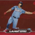 Wyatt Langford 2024 Topps Stadium Club Red Foil Rooke #30 Texas Rangers Baseball Card
