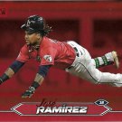 Jose Ramirez 2024 Topps Stadium Club Red Foil #49 Cleveland Guardians Baseball Card