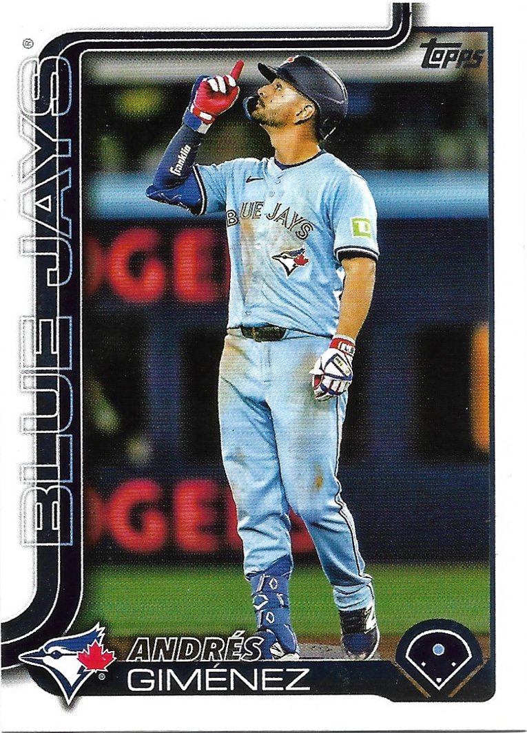Andres Gimenez 2025 Topps Update #US75 Toronto Blue Jays Baseball Card