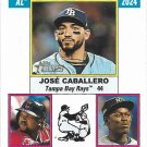 Jose Caballero, Jose Ramirez, Jazz Chisholm Jr. 2025 Topps Heritage #198 Baseball Card