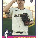 Logan Henderson 2025 Topps Heritage Rookie #545 Milwaukee Brewers Baseball Card