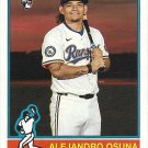 Alejandro Osuna 2025 Topps Heritage Rookie #695 Texas Rangers Baseball Card