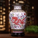 Traditional Chinese porcelain vase from Jingdezhen dragon phoenix mythology A