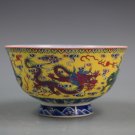 Traditional Chinese porcelain bowl from Jingdezhen Chinese dragon Qianlong Qing dynasty