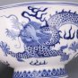 Traditional Chinese porcelain bowl from Jingdezhen blue and white Qianlong Qing dynasty DRAGON