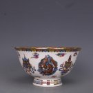 Traditional Chinese porcelain bowl from Jingdezhen. Style: multicolor, antique