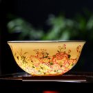 Traditional Chinese porcelain bowl from Jingdezhen multicolor golden enamel floral patterns