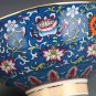 Traditional Chinese porcelain bowl Jingdezhen eight treasure tea Ba bao cha enamel gilded BLUE