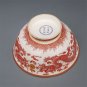 Traditional Chinese porcelain bowl Jingdezhen Chinese dragon antique red and white Qianlong period