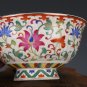 Traditional Chinese porcelain bowl from Jingdezhen flowers patterns antique Qianlong