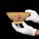 Traditional Chinese porcelain bowl from Jingdezhen Chinese dragons antique enamel golden