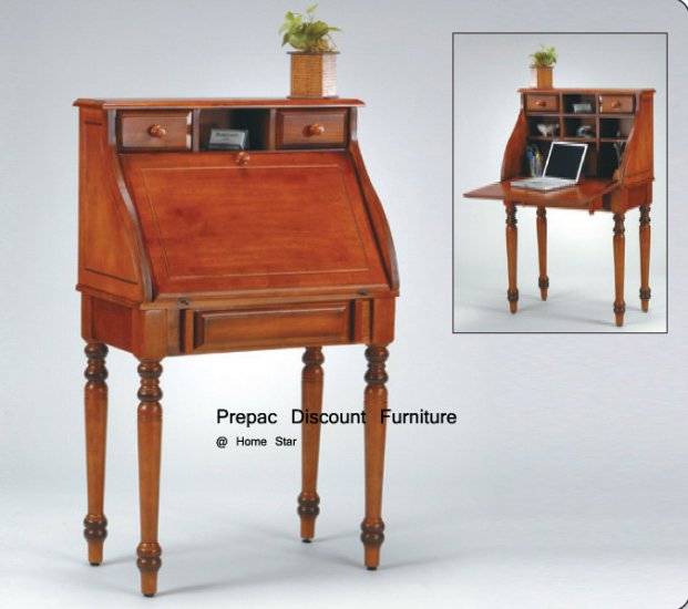 SOLID WOOD FLIP SECRETARY DESK KNOB HILL COLLECTION