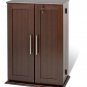 SMALL ESPRESSO CD/DVD CABINET W/SHAKER DOOR