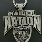 Oakland Raiders Football Team V-Neck Necklace Pendant Souvenir