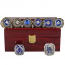 8 pcs 1955-2020 Los Angeles LA Dodgers World Series Championship Ring With Box