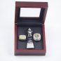 2pcs 1999 2021 Los Angeles Rams NFL Super Bowl Championship Ring with Trophy+BOX