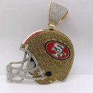 New Handmade  6.5''  San Francisco SF 49ers High Quality Huge Helmet Medallions Necklace